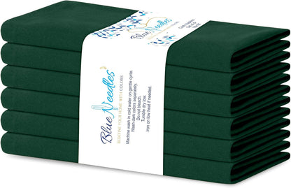 Solid Cloth Napkins Set of 6 Forest Green 100% Cotton Dinner Napkins 18X18 Inches - Soft, Reusable, Absorbent & Washable, Ideal for Wedding Events Farmhouse Parties Hotel & Everyday Use1