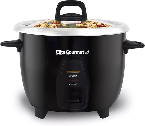 ERC2010B Rice Cooker, Stainless Steel, Black, 10 Cups Cooked | 5 Cups Uncooked - Also Makes Soups, Stews, Porridges, Grains and Cereals for Versatile Cooking2