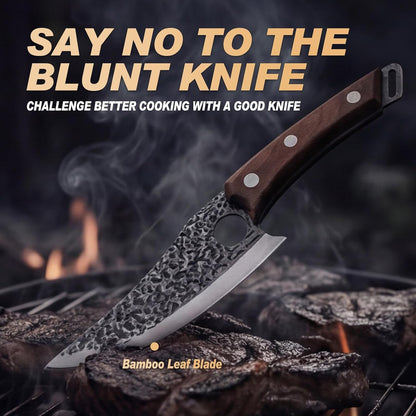 Viking Knife, Butcher Knife Hand Forged Boning Knives, Japanese Paring Knives Kitchen Chopping for Meat Cutting Chefs Cleaver Camping Cooking, BBQ, Gifts for Men8
