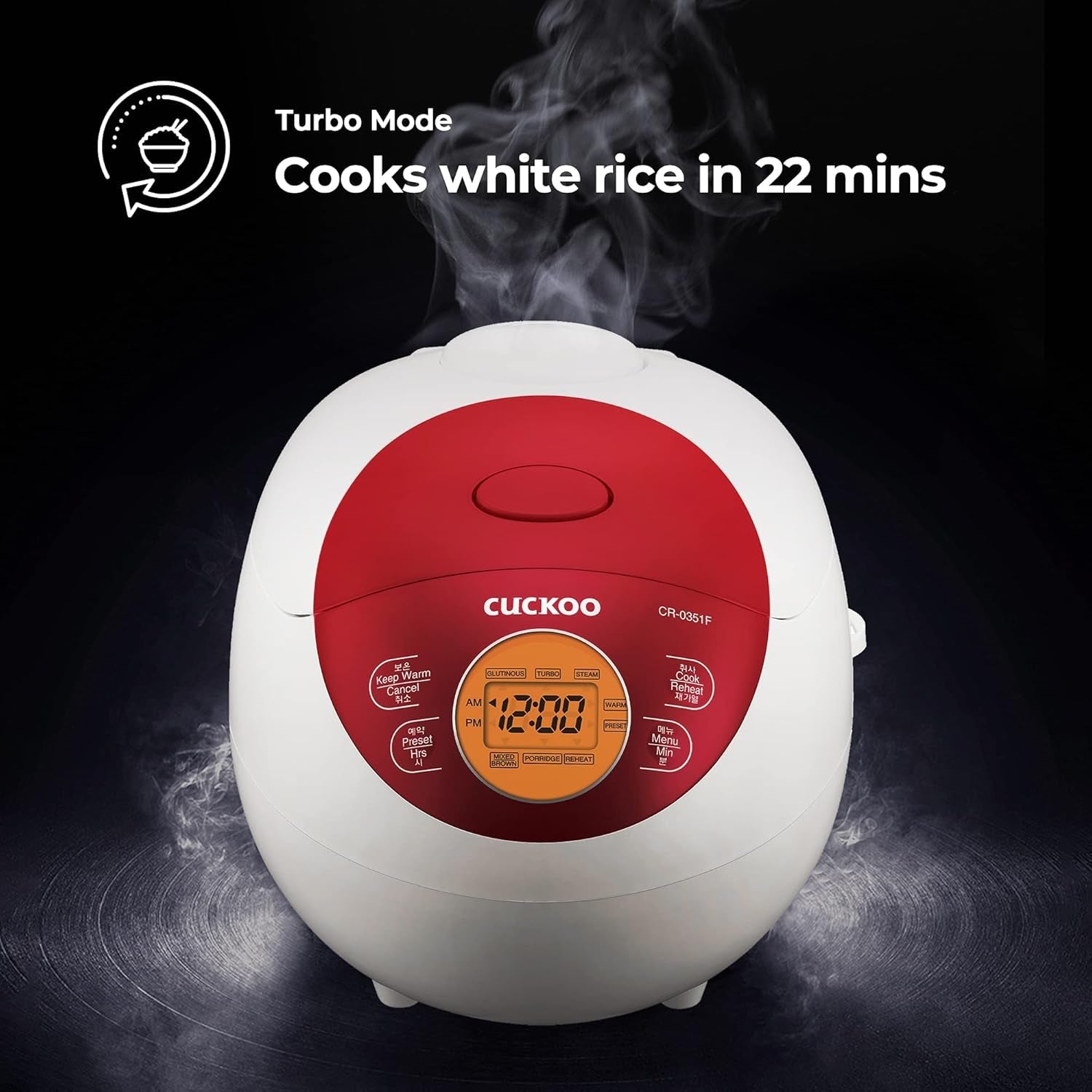 cuckoo-micom-fuzzy-logic-rice-cooker-6-cup-cooked-red-cr-0351fr-small-3-cup-uncooked-capacity-nonstick-inner-pot-5-menus-22-32-minute-turbo-rice-13-hour-preset-timer-made-in-korea