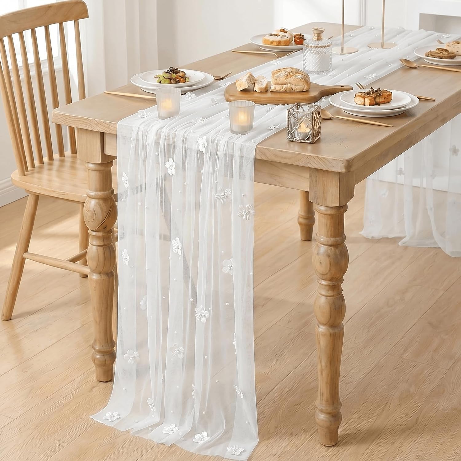 flower-pearl-white-gauze-table-runner-10ft-seasonal-sheer-dining-holiday-wedding-birthday-baby-shower-table-decor-for-home-party