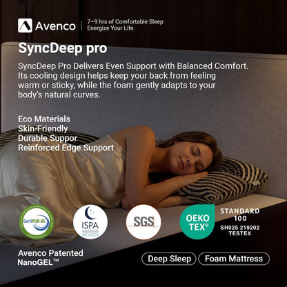 Syncdeep 12 Inch Queen Mattress for Deep Sleep, Memory Foam Mattress2