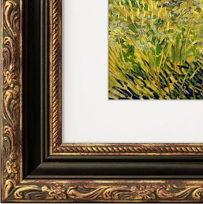 Antique 8X10 Picture Frame, Ornate Embossing Frame with Paper Mat and Real Glass, Fit for 8X10 without Mat or 5X7 with Mat, Tabletop or Wall Mounting Display, Bronze and Antique Gold, 1 Pack4