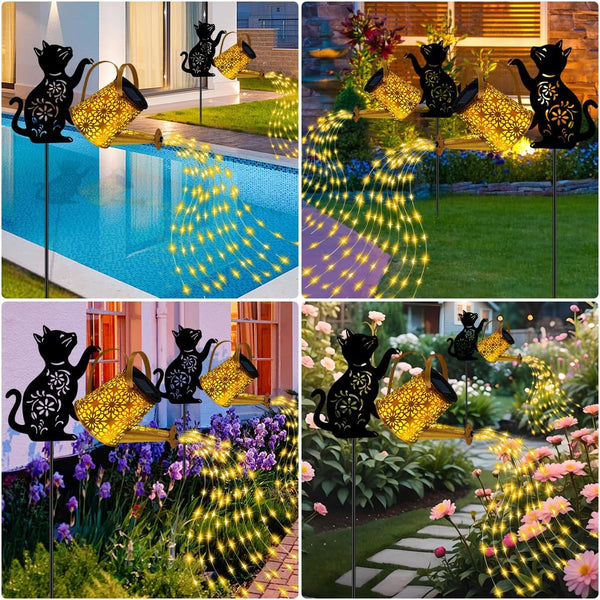 Solar Garden Lights Outdoor Decor, Cat Watering Can Lights for Yard, 1 Pack4