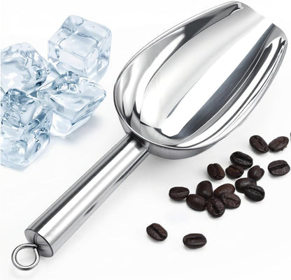 6 Oz Upgraded & Thickened Stainless Steel Ice Scoop, Kitchen Ice Scooper1