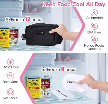 Small Lunch Bag,Freezable Lunch Bag,Built-In Ice Pack4