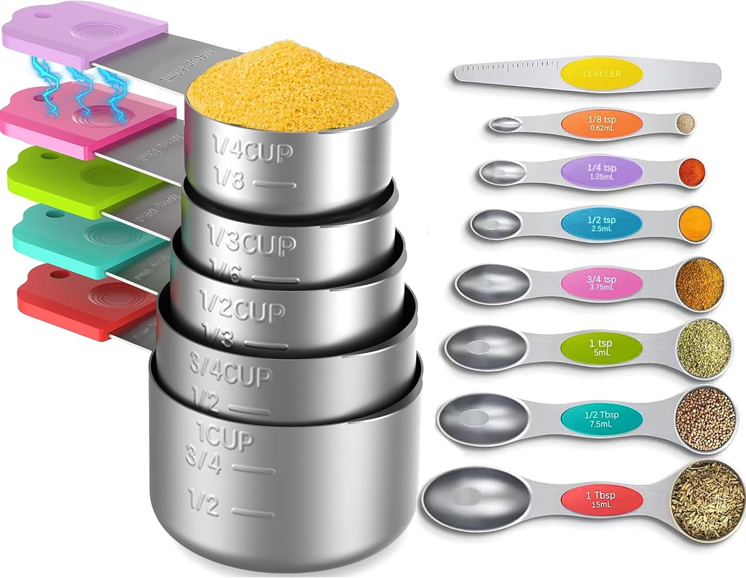 stainless-steel-magnetic-measuring-cups-and-spoons-set-5-nesting-magnetic-measuring-cup-7-magnetic-measuring-spoons-1-leveler-for-liquid-dry