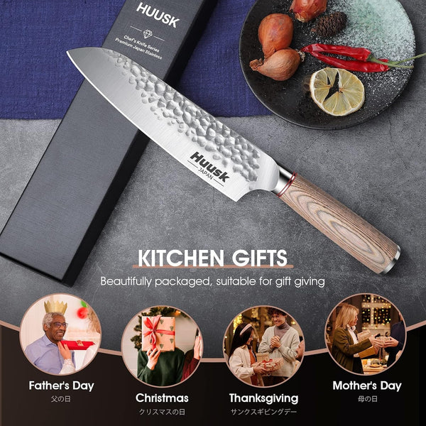 Japanese Chef Knife for Kitchen, 7" Sharp Stainless Santoku Knife5
