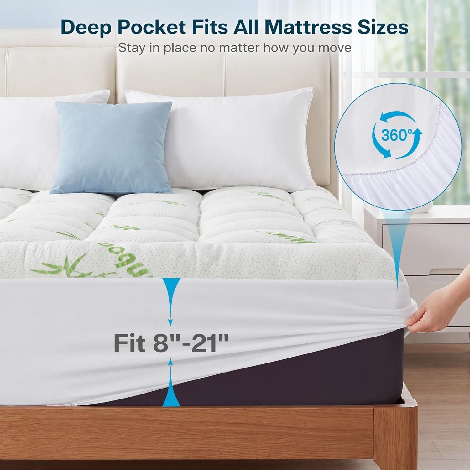 waterproof-queen-size-mattress-topper-viscose-derived-from-bamboo-extra-thick-mattress-pad-for-back-pain-cooling-mattress-protector-with-deep-pocket-8-21-green-queen