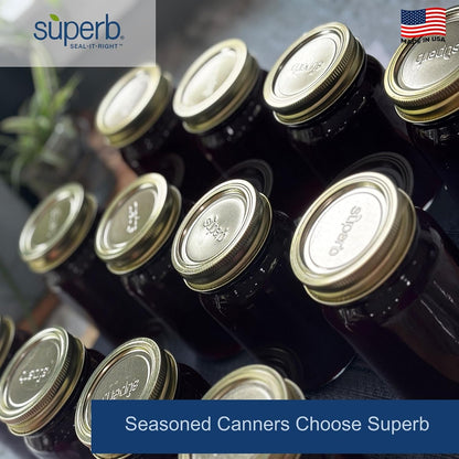 Superb Canning Lids – Regular Mouth Mason Jar Lids – Baker’S Dozen/Bulk Package of 156 Lids – Made in the USA9
