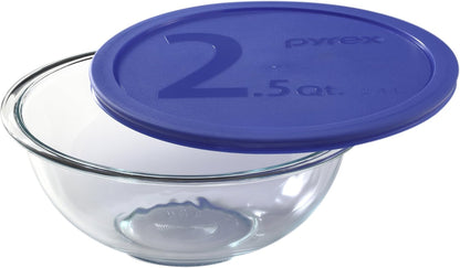 325 2.5-Qt Glass Bowl and 325-PC 2.5-Qt Blue Lid - Made in the USA4