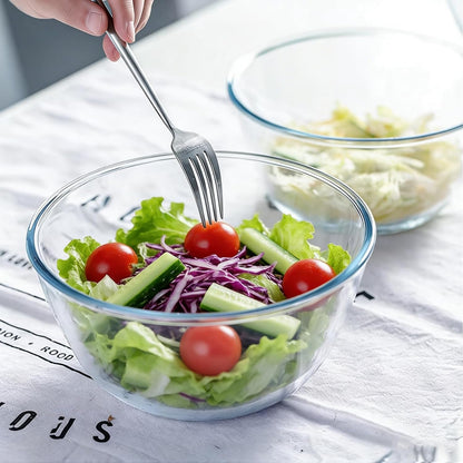 5 Inch Glass Mixing Bowls Set of 4, round Glass Serving Bowls with Lid for Salad, Pasta, Soup, Cereal-Dishwasher & Microwave & Oven Safe8