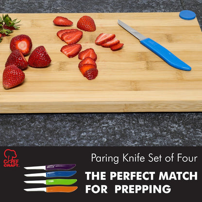 Select Paring Knife Set, 2.5 Inch Blade 6 Inch in Length 4 Piece Set, Assorted5