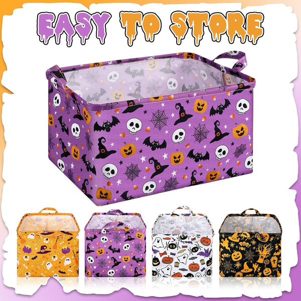 4 Pcs Halloween Baskets Spooky Boo Baskets2