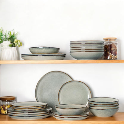 Ceramic Dinnerware Sets for 8, 24Pcs Plates and Bowls Sets Dishes8