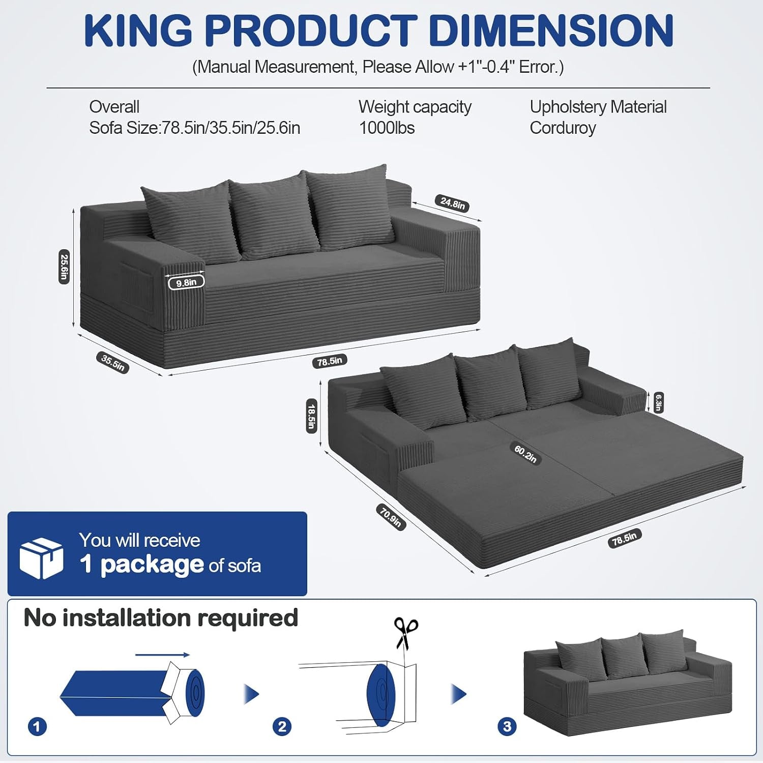 2-in-1-convertible-boneless-couch-bed-corduroy-futon-sofa-bed-compression-folding-floor-couch-sofas-bed-with-3-pillows-for-bedroom-small-space-guest-and-living-room-sofa-grey-78-inches