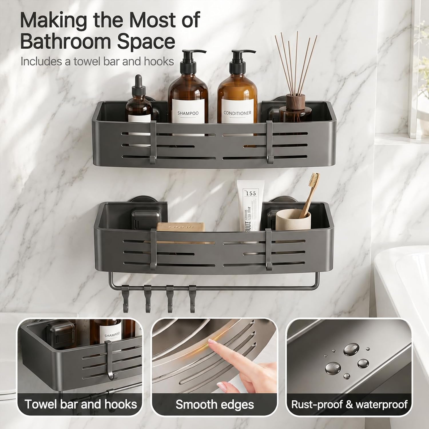 2-pcs-shower-caddy-suction-cup-with-towel-bar-hooks-no-drilling-gray