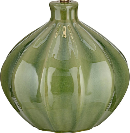 Gordy 20 1/2" High Table Lamp Mid-Century Green Ceramic Cottage Ribbed6