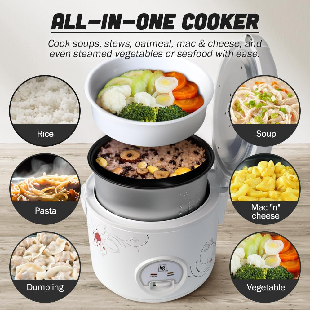 rice-cooker-warmer-5-cups-with-food-steamer-non-stick-inner-pot-flower-pattern