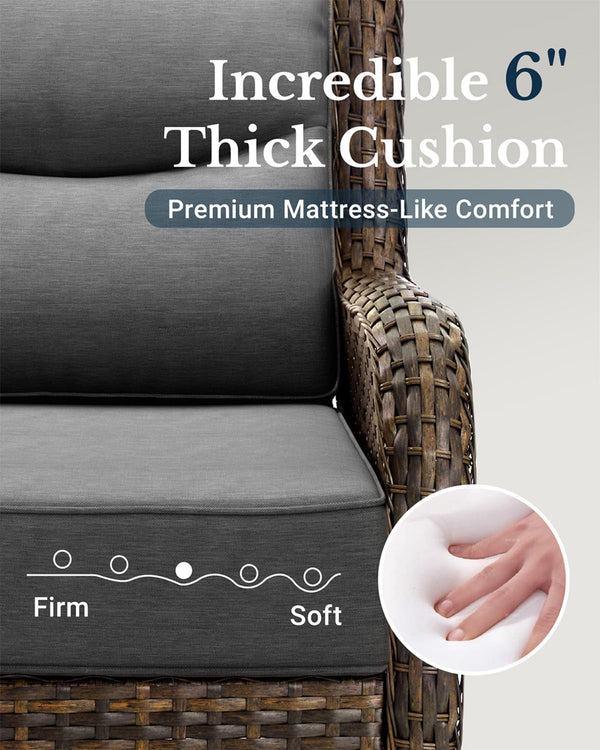Luxury Outdoor Patio Furniture Set with 6-Inch Thick Cushions7