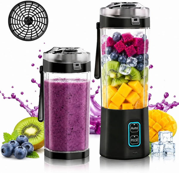 Portable Blender for Smoothies, 24 Oz Cordless Personal Juicer Protein Shaker with Leakproof Lid, BPA Free, Rechargeable, Mini Licuadora Portatil for Kitchen Outdoor Traveling Camping Gym Fitness1