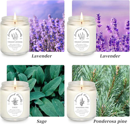 Scented Candles Gift Set, 4 Pack 7 Oz Soy Wax Candles for Home2