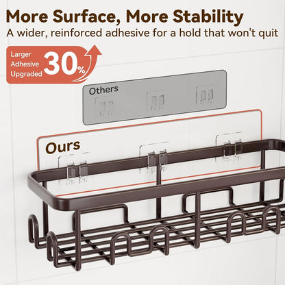 Shower Caddy Adhesive, Rustproof Shower Organizer, Wall Shower Rack5