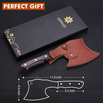Heavy-Duty Bone Chopper Knife Hand Forged Meat Cutting with Cover Meat Bone Cleaver Knife High Carbon for Kitchen Outdoor Camping BBQ Men Gifts6