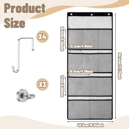 Magnetic Cruise Shower Organizer over the Door Organizer, Black2