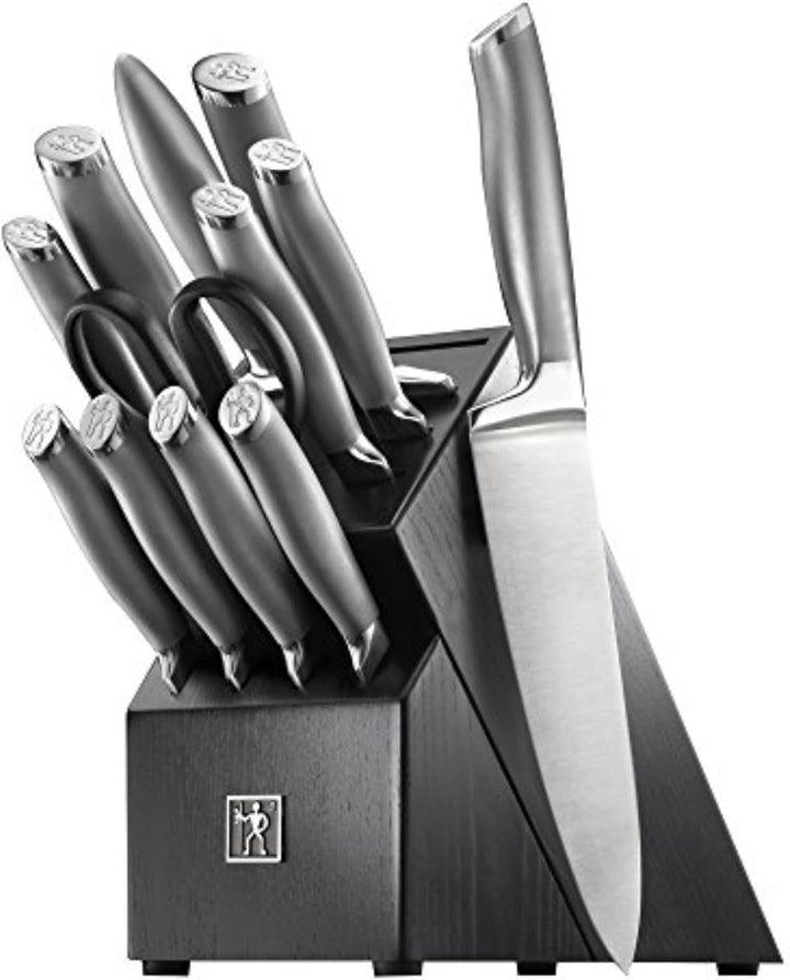 HENCKELS J.A International Modernist 13-Pc Knife Block Set, Black…
