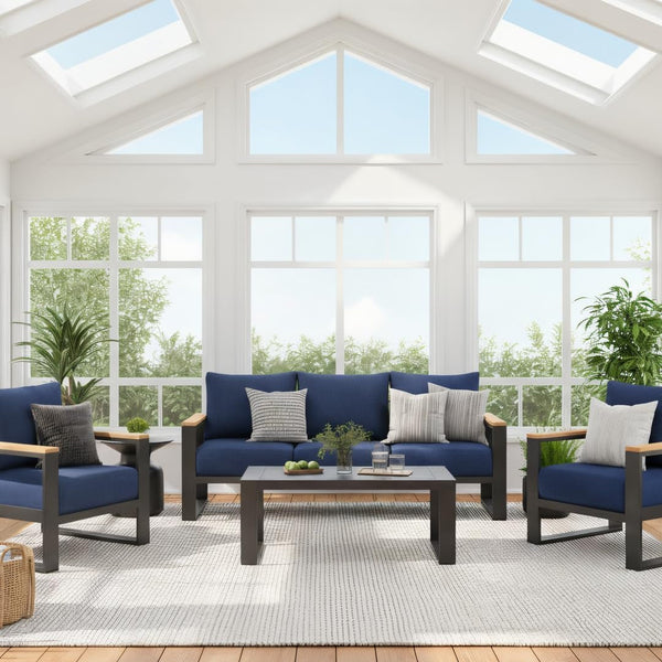 Aluminum Patio Furniture Set, 4 Piece Conversation Sets9