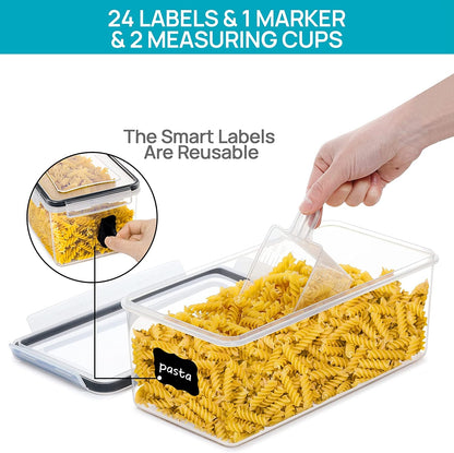 Pasta Storage Containers, 4 Pack, 3.2L Airtight Canisters7