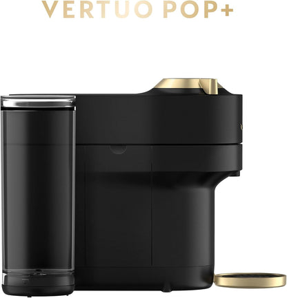 Nespresso Vertuo Pop+ Coffee & Espresso Maker by Breville, Black & Gold | Matte Black and Gold Coffee Machine with Sleek Design, 37 Fl. Oz. Side Water Tank, 30 Second Heat-Up and Auto Pod Ejection.8