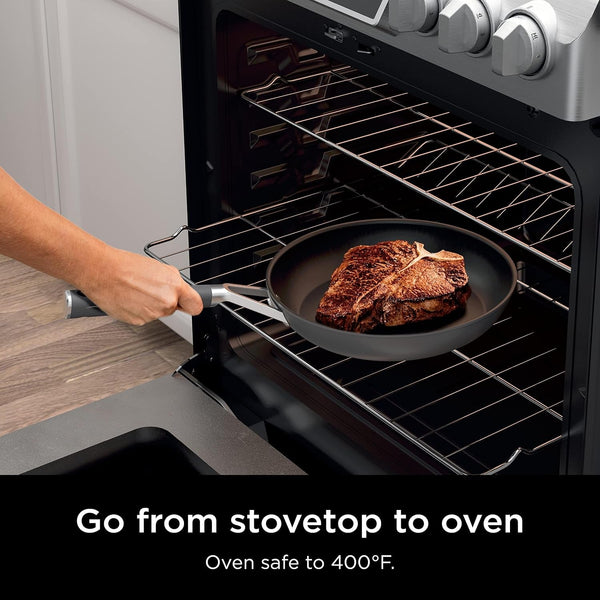 Ninja Pots and Pans Set Non Stick | Comfort Grip 10-Piece Cookware Set with Neverstick | Frying Pan, Sauce Pan with Lid, Stock Pot with Lid, Nonstick, Dishwasher Safe, Oven Safe to 400°F, CW69010 | Comfort Grip, Frying Pan, Sauce Pan with Lid, Stock Pot with Lid, Dishwasher Safe, Oven Safe to 400F, CW690106