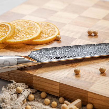 Seido Takoizu 12-Piece VG-10 Damascus Knife Block Set, Acacia Block4