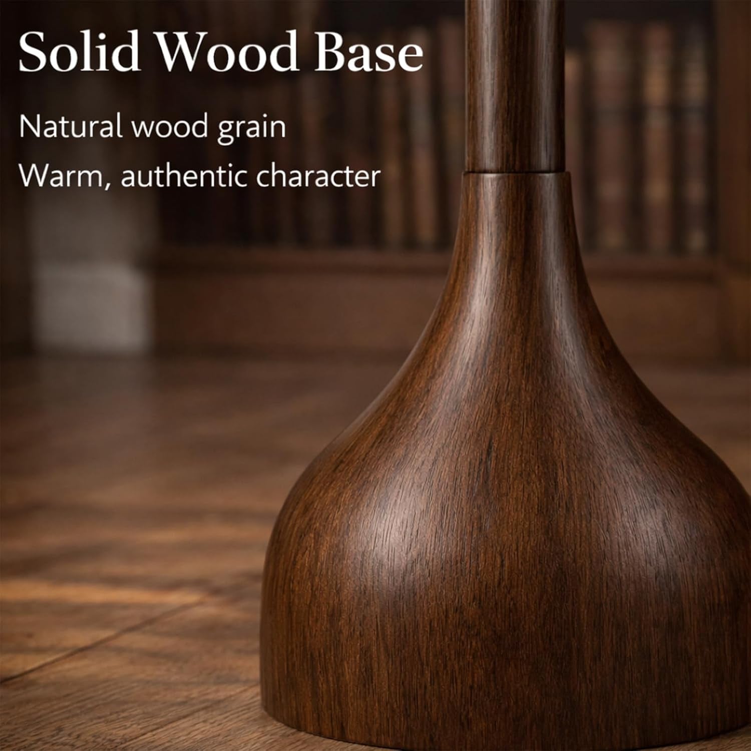 mid-century-modern-real-wood-floor-lamp-with-2-shades-for-two-looks-65-tall-sculptural-teardrop-base-wooden-pull-chain-vintage-standing-lamp-linen-shades-living-room-bedroom-bulb-included