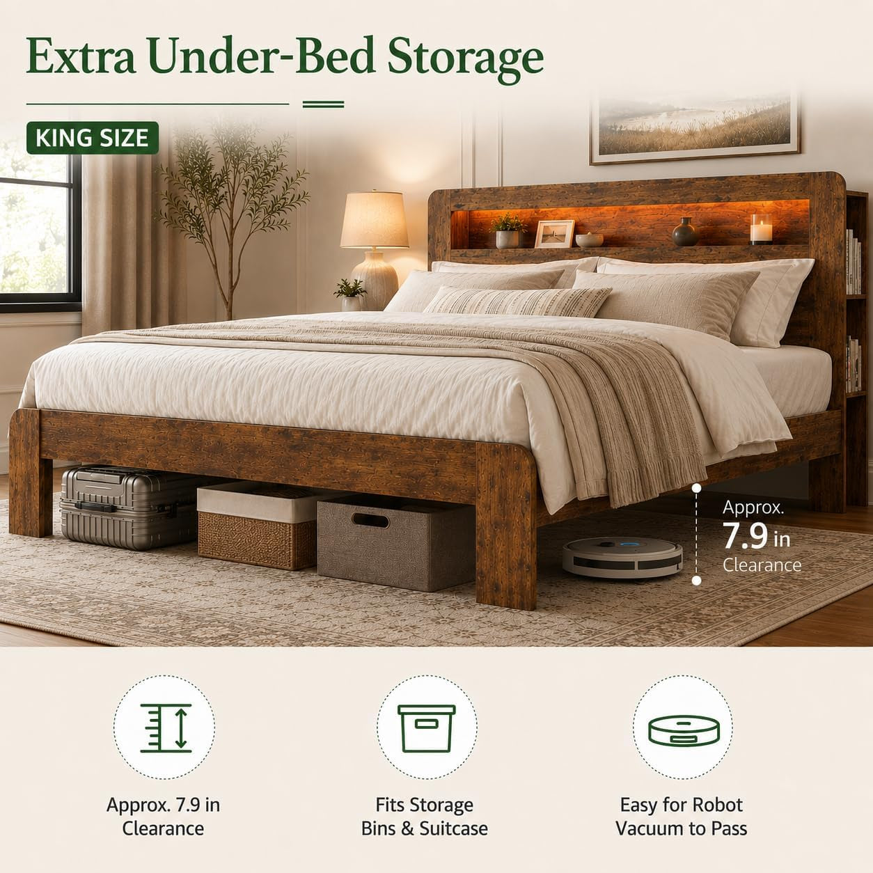 king-bed-frame-wood-platform-with-storage-headboard-led-usb-no-box-spring