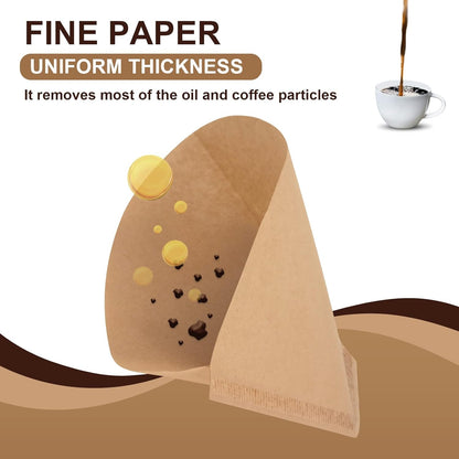 100 Pcs Disposable Coffee Filters #4 for Ninja Coffee Maker | Unbleached Coffee Filters for Ninja Coffee Bar Brewer 8-12 Cups, Compostable, Saing-Time, Tear-Resistant, Non-Residue5