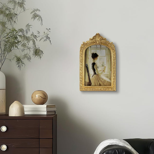 Vintage Picture Frame, Gold Vintage Arched Frame, Gold, 4X6 Inch9