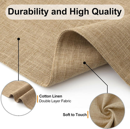 Cloths Placemats for Dining Table Set of 6, 13" X 19", Flaxen5