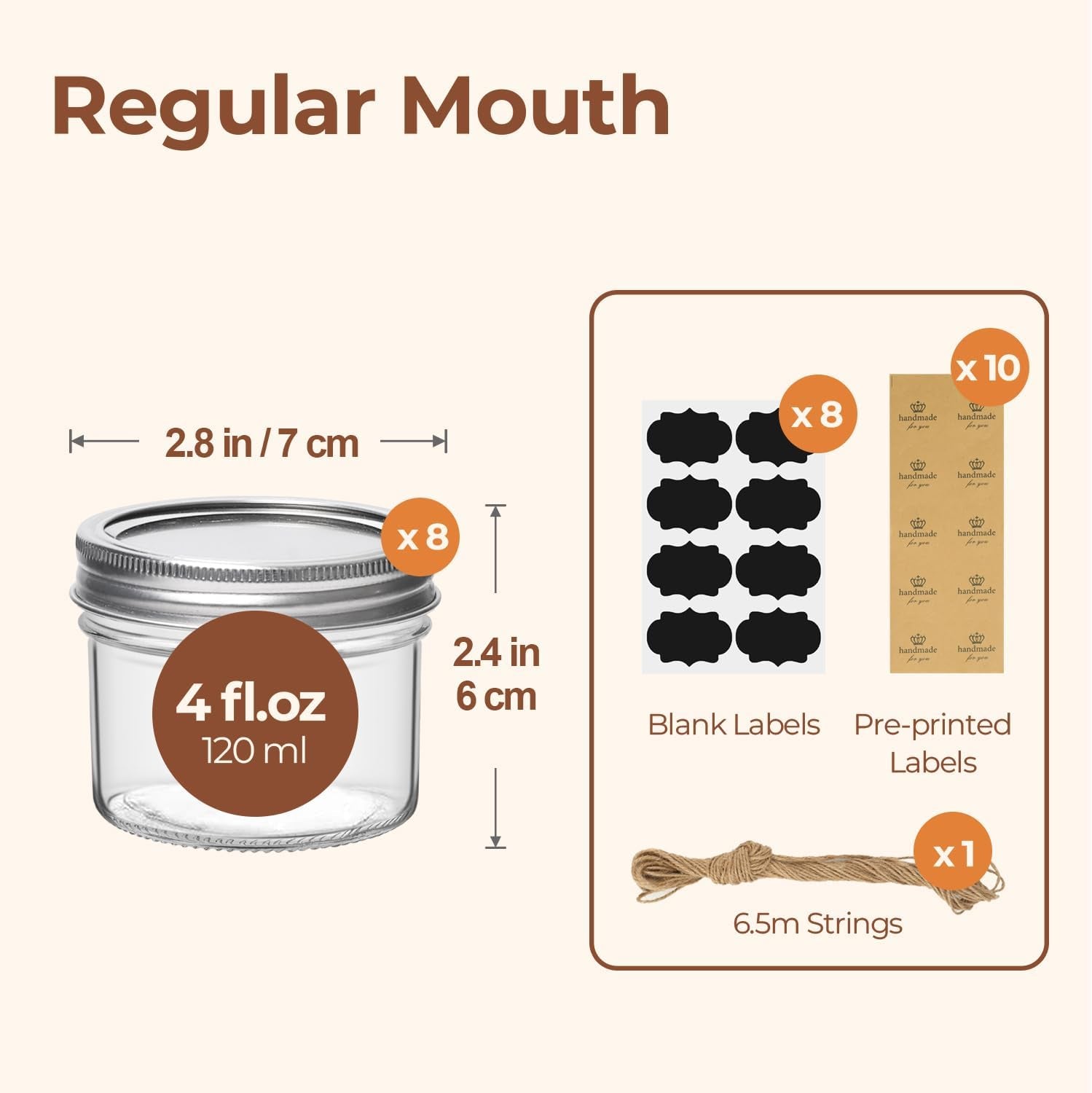 mini-mason-jars-4-oz-8-pack-regular-mouth-glass-jars-with-lids-bpa-free-materials-spice-rack-small-jam-honey-samples-wedding-favors-diy-candles-labels-and-twine
