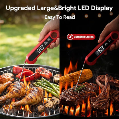 Meat Thermometer Digital,1-2S Instant Read Thermometer for Cooking, Grill | Food Thermometer for Bbq,Candy,Smoker,Air Fryer, Professional Kitchen Gadgets,Gift for Fathers Day, Dad, Men, Husband, Him3