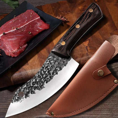 Meat Cleaver, 5.4 Inch Forged Boning Slaughter Knife Butcher Knife High Carbon Steel Fillet Knives Vegetable Chef Knives for Kitchen1