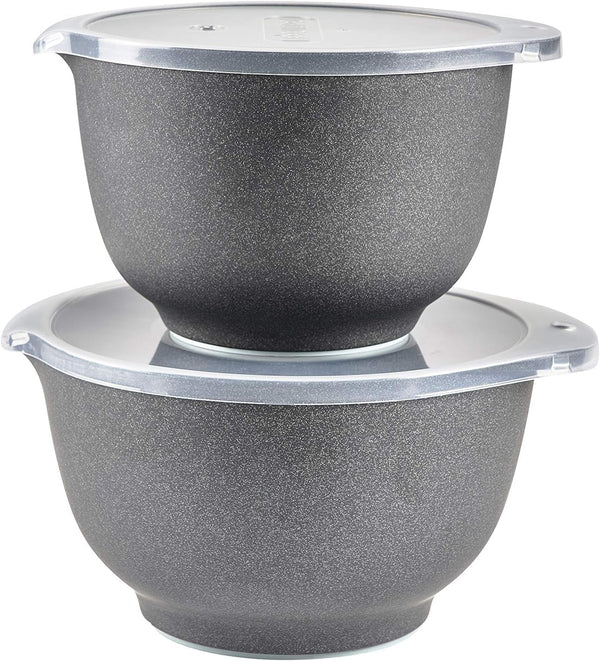 Margrethe Mixing Bowl Set with Lids, 2L/3L, Black1