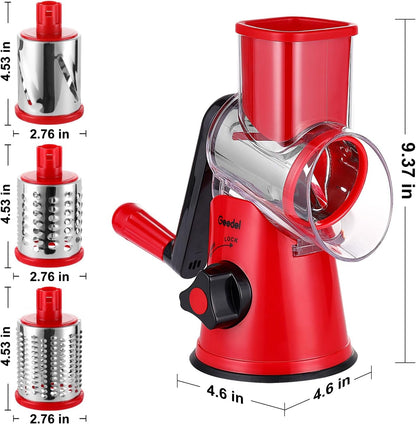 Rotary Cheese Grater Hand Crank, Cheese Shredder Vegetable Slicer8