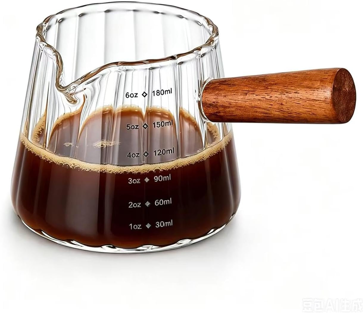 6-oz-espresso-cups-glass-measuring-cups-with-spout-ribbed-small-creamer-pitcher-expresso-shots-cup-with-wood-handle-for-coffee-milk-dishwasher-safe-transparent-1-pack