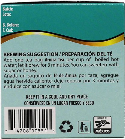 Arnica Herbal Tea, Herbal Blend, Caffeine-Free, All Natural, 3-Pack of 25 Bags per Box (75 Tea Bags), 0.88 Oz Each6