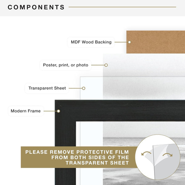 Museum Poster Frame, 18X24, Onyx Woodgrain7