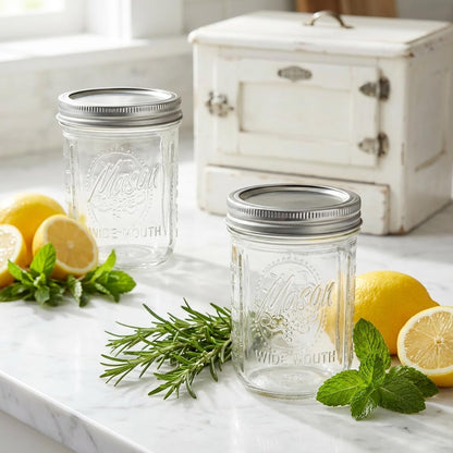 6-Pack Mason Jars 16 Oz with Lids – Wide Mouth Glass Mason Jars, Airtight Leak-Proof Canning Jars 16 Oz for Food Storage, Fermenting, Pickling, Freezing, and Crafts9