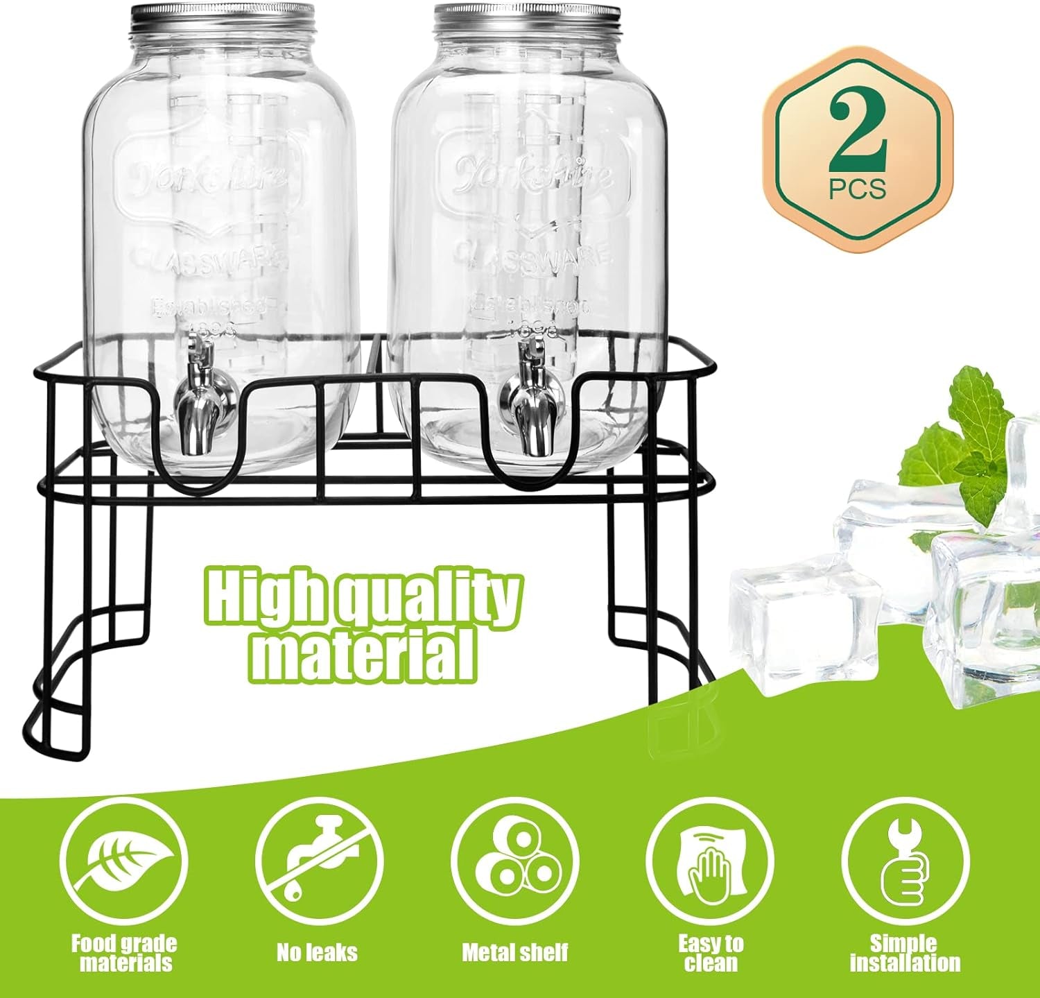 1-gallon-glass-drink-dispensers-for-parties-2pack-beverage-dispenser-glass-drink-dispenser-with-stand-and-stainless-steel-spigot-100-leakproof-lemonade-dispenser-with-ice-cylinder-laundry-detergent